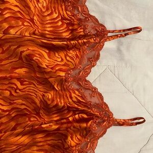 Victoria’s Secret Orange Print Slip